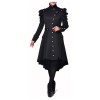 Women Gothic Victorian Style Trench Coat VTG Women Regiment Jacket 